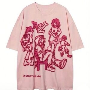 SHEIN Pink Graphic T-Shirt